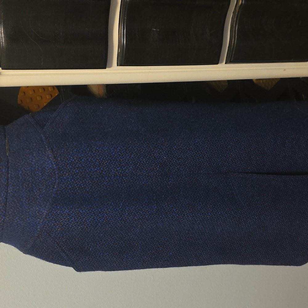 Geiger Blue Print Wool Skirt Made In Australia Size 34 Vintage Grandpa 90's